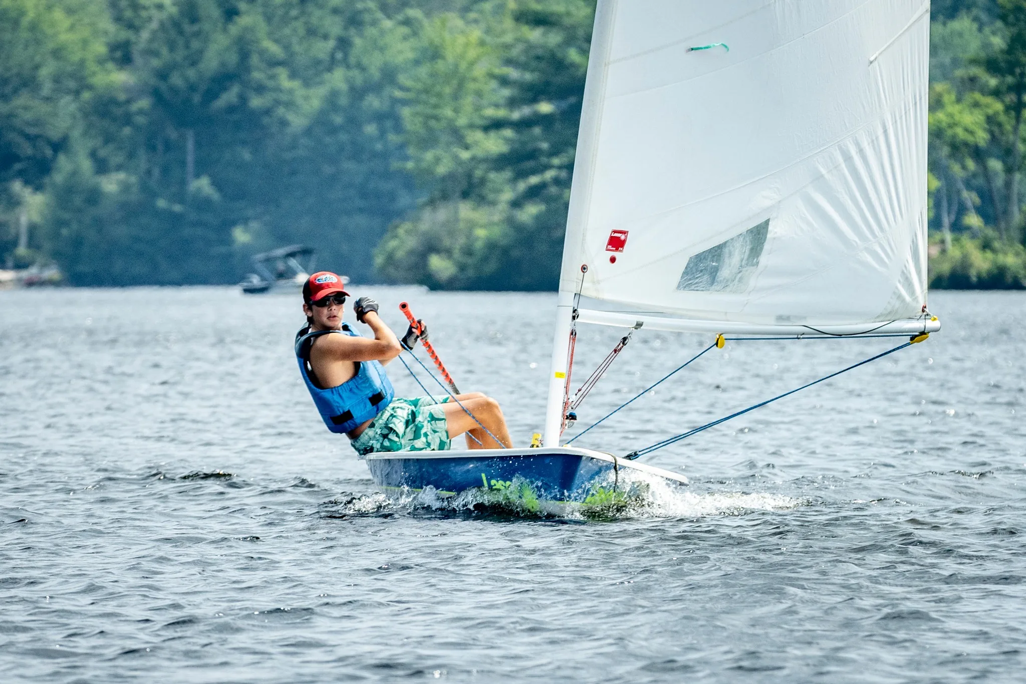 Sailor in action during the Kelly Cup